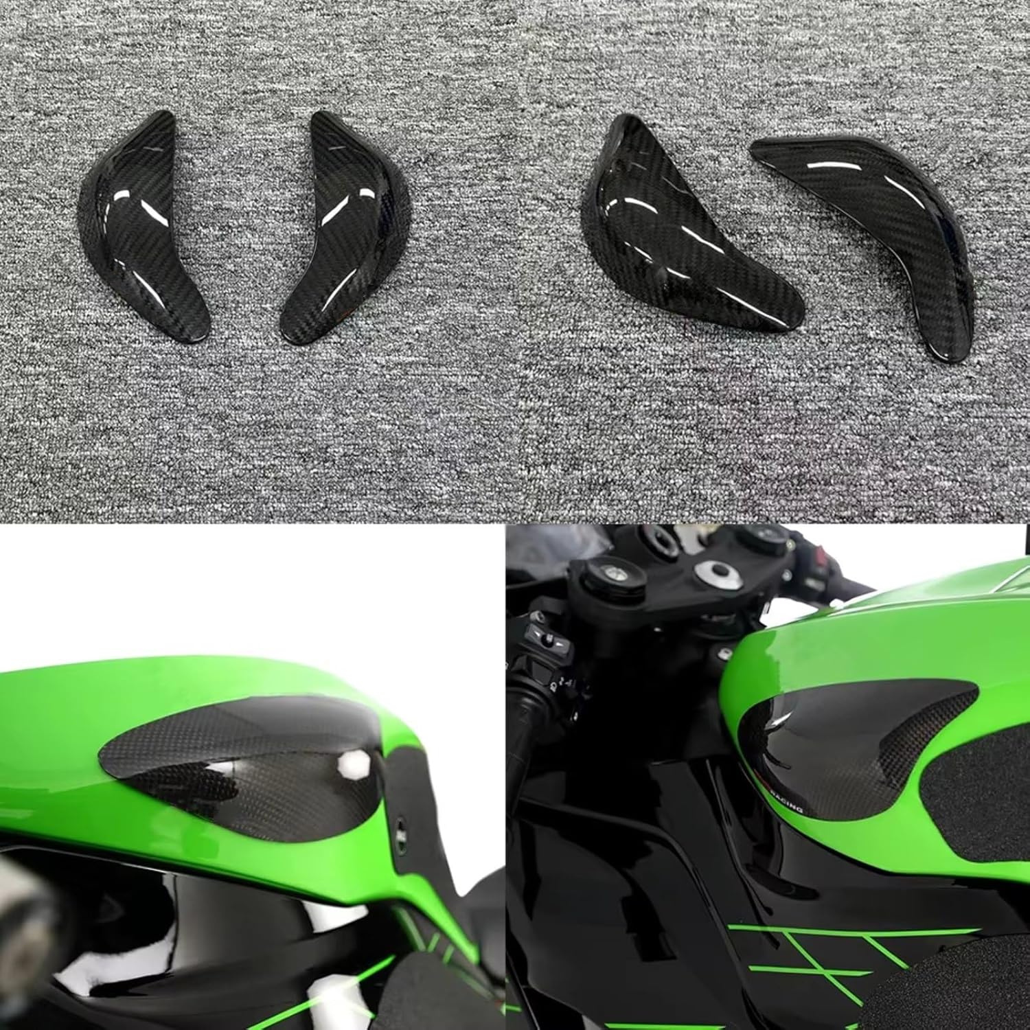 オートバイ ウィングレット For ZX-10R 2008-2010 For ZX-6R 2009-2024